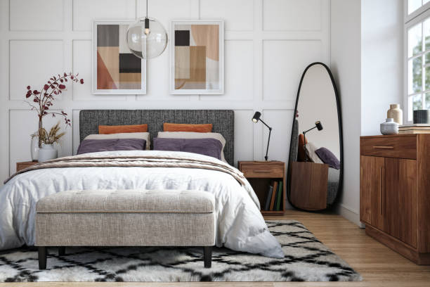Bedroom rug design | Kay Riley Flooring and Design