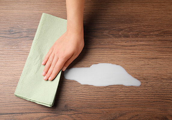 Spill cleaning on Vinyl floor | Kay Riley Flooring and Design